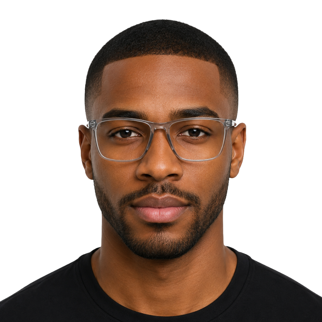 Classic Rectangle Eyeglasses - Lightweight Frame with Metal Temples-zoom-16