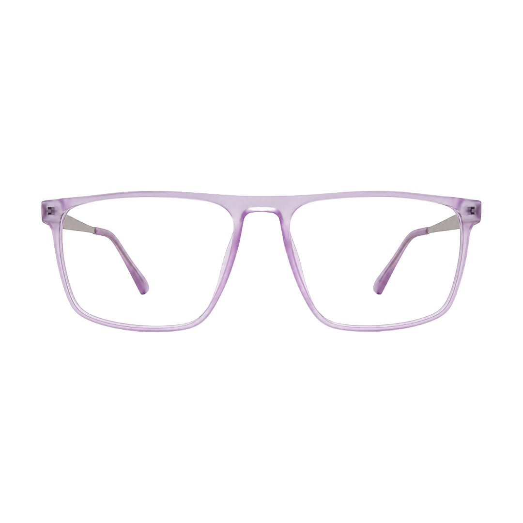 Classic Rectangle Eyeglasses - Lightweight Frame with Metal Temples-zoom-19