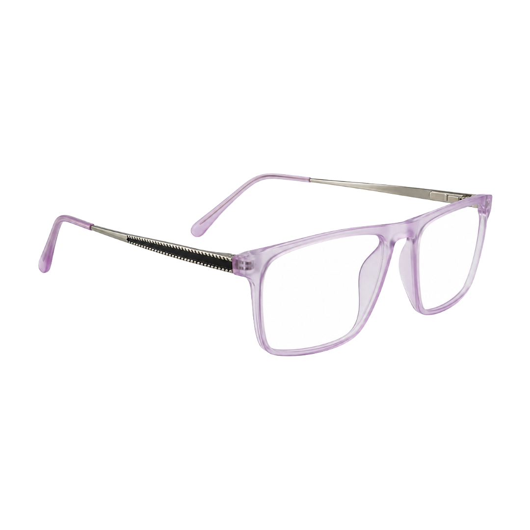 Classic Rectangle Eyeglasses - Lightweight Frame with Metal Temples-zoom-23