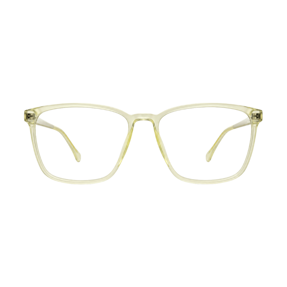 Classic Rectangle Eyeglasses - Lightweight Frame with Metal Temples