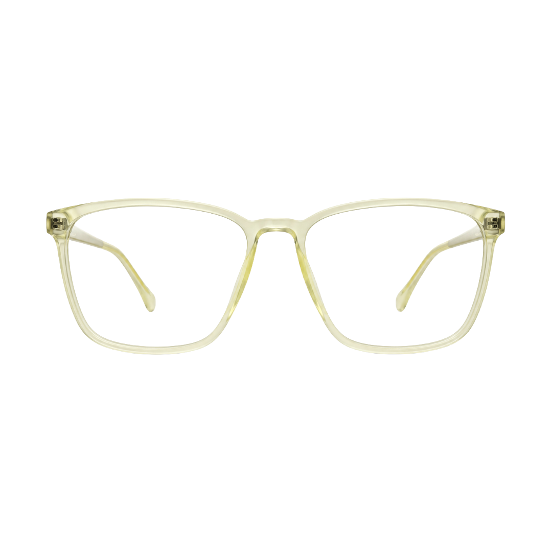 Classic Rectangle Eyeglasses - Lightweight Frame with Metal Temples