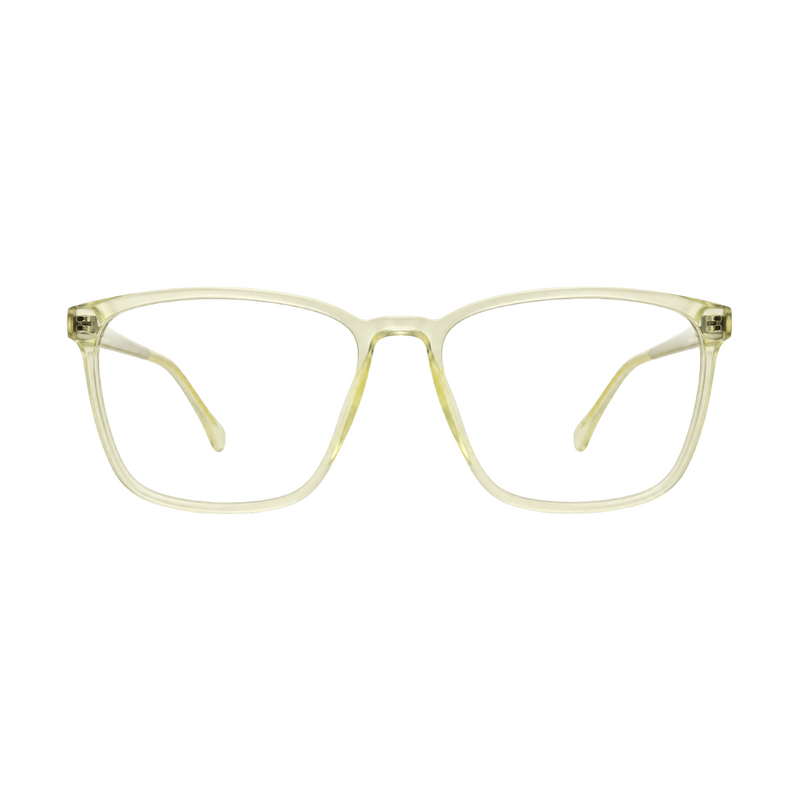Classic Rectangle Eyeglasses - Lightweight Frame with Metal Temples-zoom-