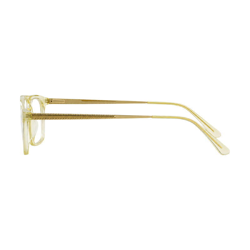 Classic Rectangle Eyeglasses - Lightweight Frame with Metal Temples-zoom-
