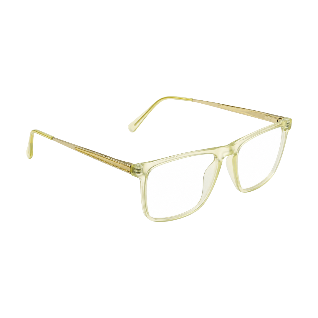 Classic Rectangle Eyeglasses - Lightweight Frame with Metal Temples-5