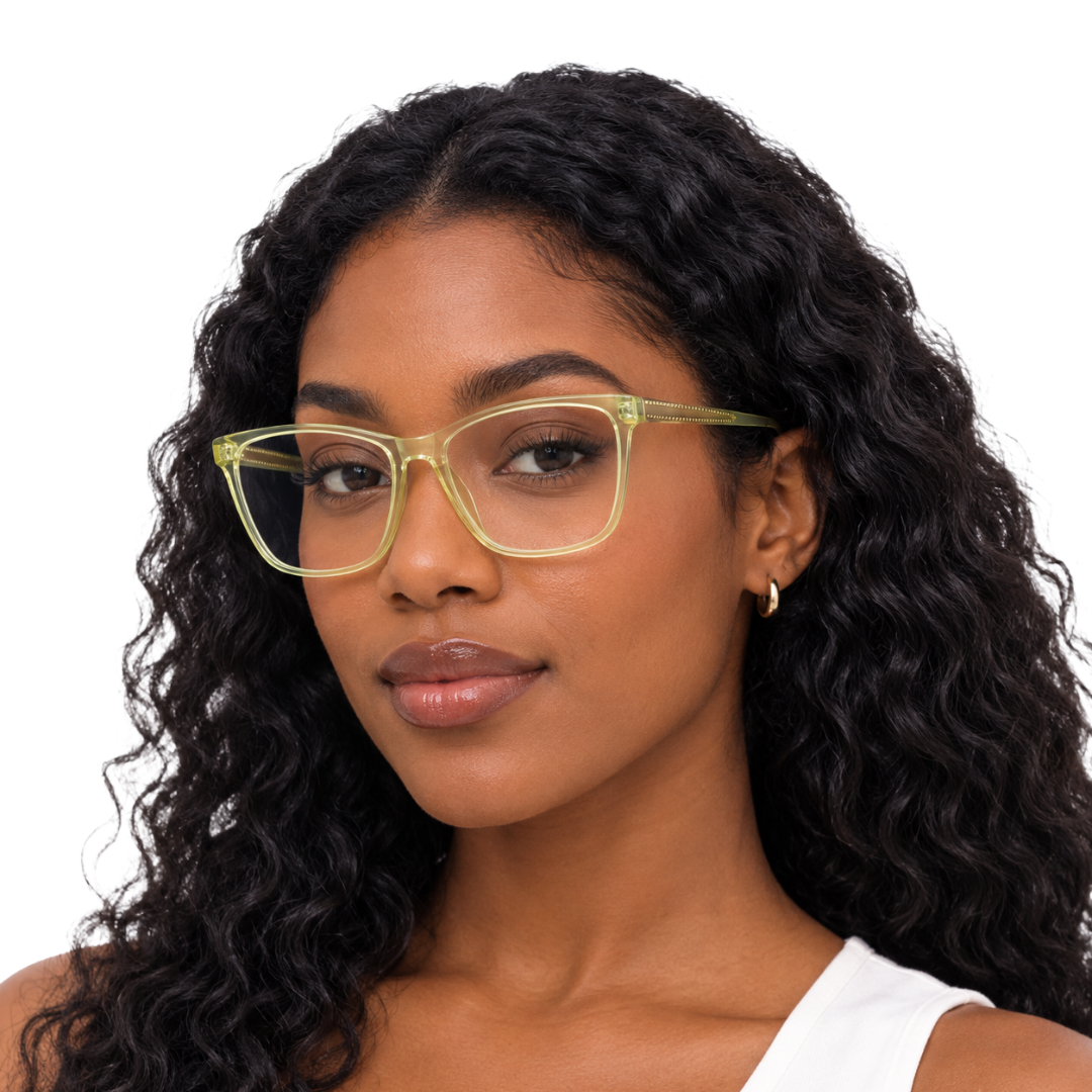 Classic Rectangle Eyeglasses - Lightweight Frame with Metal Temples-8