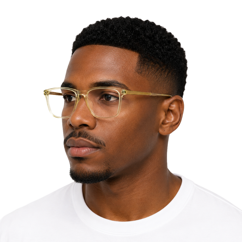 Classic Rectangle Eyeglasses - Lightweight Frame with Metal Temples-zoom-