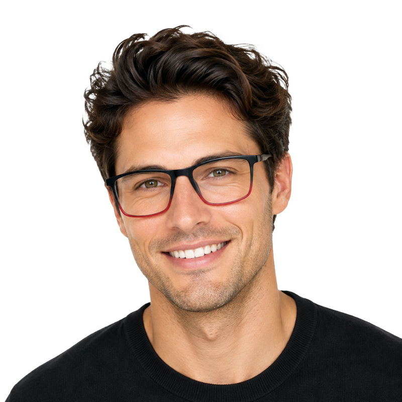 OS Fashion Jet 621022 | Slim Rectangle Acetate Eyeglasses-zoom-