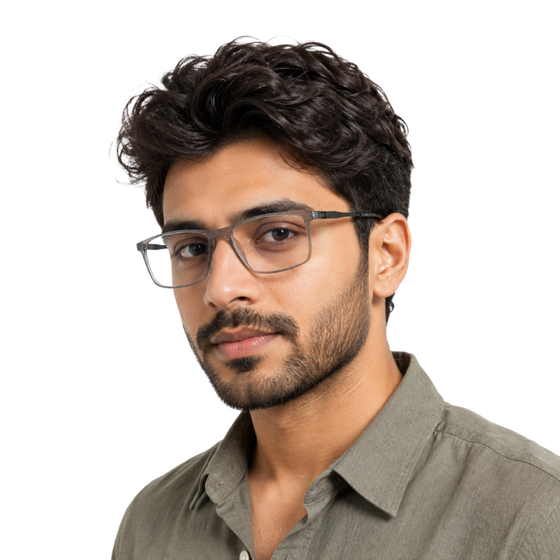 OS Fashion Jet 621022 | Slim Rectangle Acetate Eyeglasses-zoom-