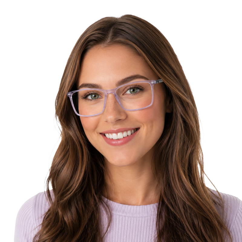 OS Fashion Jet 621022 | Slim Rectangle Acetate Eyeglasses-zoom-