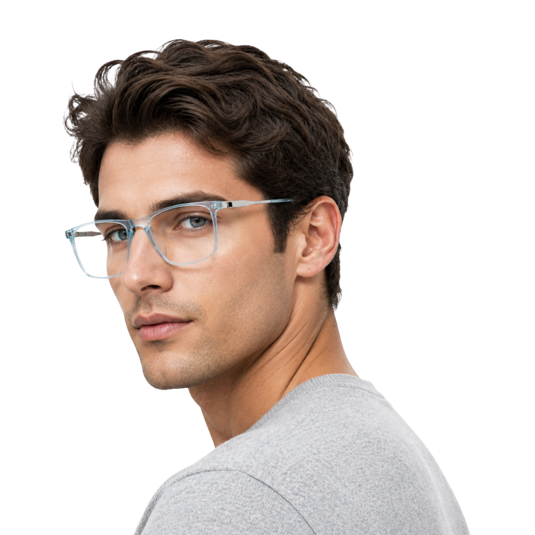 OS Fashion Jet 621022 | Slim Rectangle Acetate Eyeglasses-34