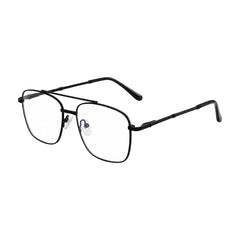 OS Fashion Style 22008 modern double bridge optical frame in black, three-quarter angled view