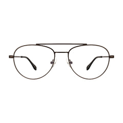 OS Fashion Style 22009 classic aviator double bridge prescription eyeglasses in brown, front view