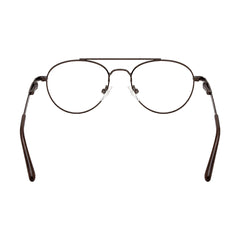 OS Fashion Style 22009 classic aviator double bridge prescription eyeglasses in brown, rear view
