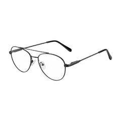 OS Fashion Style 22009 classic aviator double bridge prescription eyeglasses in gunmetal, three-quarter angled view