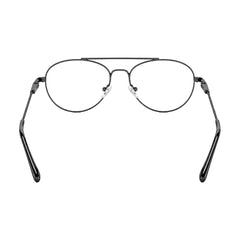OS Fashion Style 22009 classic aviator double bridge prescription eyeglasses in gunmetal, rear view