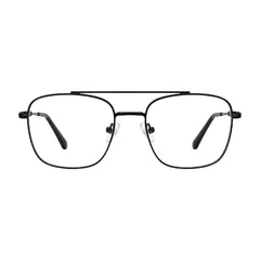 OS Fashion Style 22010 lightweight metal prescription eyeglasses in black, front view