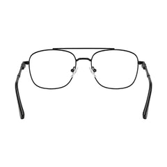 OS Fashion Style 22010 lightweight metal prescription eyeglasses in black, rear view