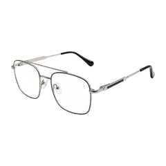 OS Fashion Style 22010 lightweight metal prescription eyeglasses in black and silver, three-quarter angled view