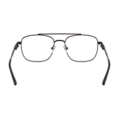 OS Fashion Style 22010 lightweight metal prescription eyeglasses in brown, rear view