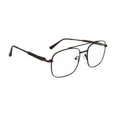 OS Fashion Style 22010 lightweight metal prescription eyeglasses in brown, angled view
