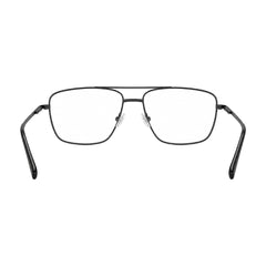 OS Fashion Style 22011 structured square double bridge eyeglasses in gunmetal, rear view