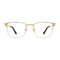 OS Fashion Style 22015 professional clubmaster optical frame in gold, front view