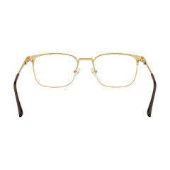 OS Fashion Style 22015 professional clubmaster optical frame in gold, rear view
