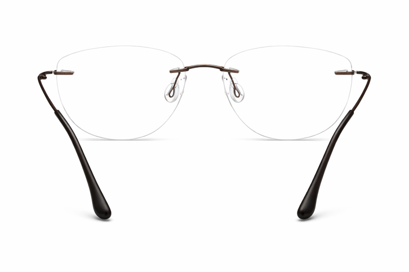 OS Fel High 3P 1001 Rimless Eyeglass Frame-zoom-