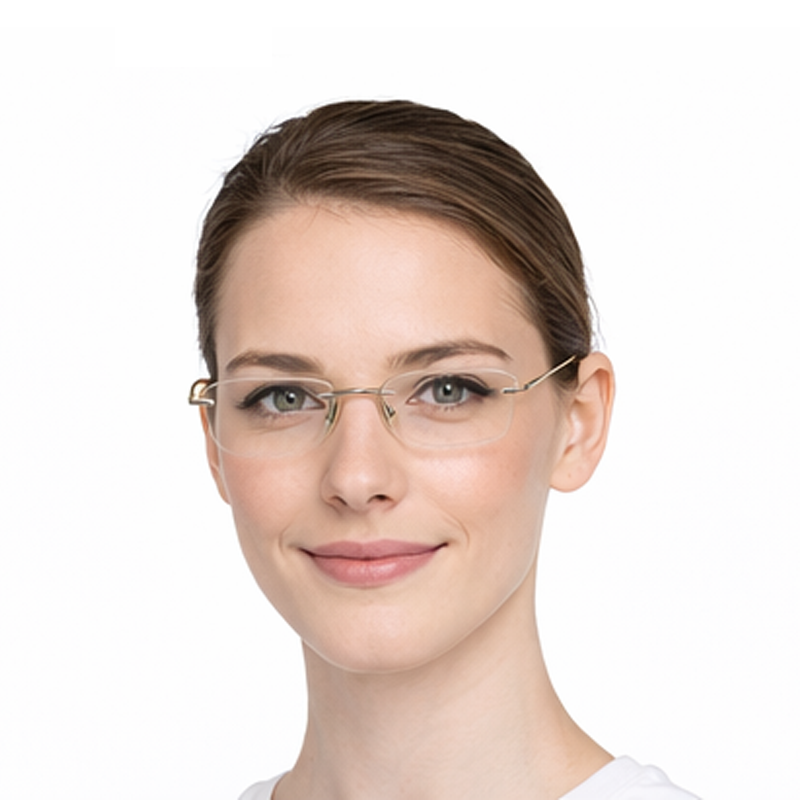 OS Fel High 3P 1007 Rimless Eyeglass Frame-7