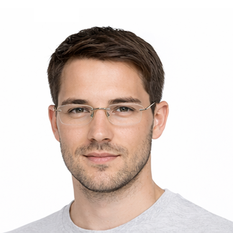 OS Fel High 3P 1007 Rimless Eyeglass Frame-6