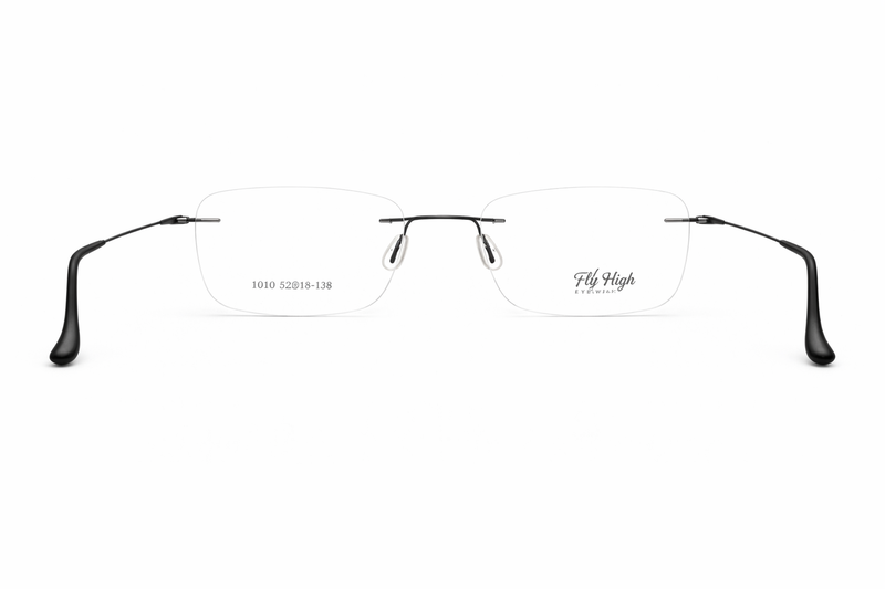 OS Fel High 3P Rimless Rectangle Eyeglass Frame-zoom-
