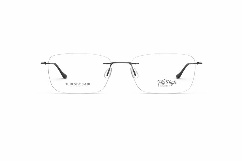 OS Fel High 3P Rimless Rectangle Eyeglass Frame-zoom-