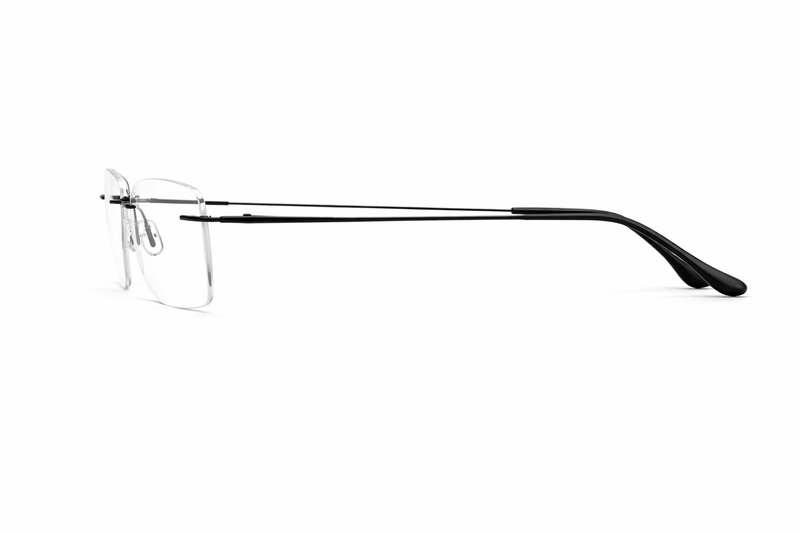 OS Fel High 3P Rimless Rectangle Eyeglass Frame-zoom-