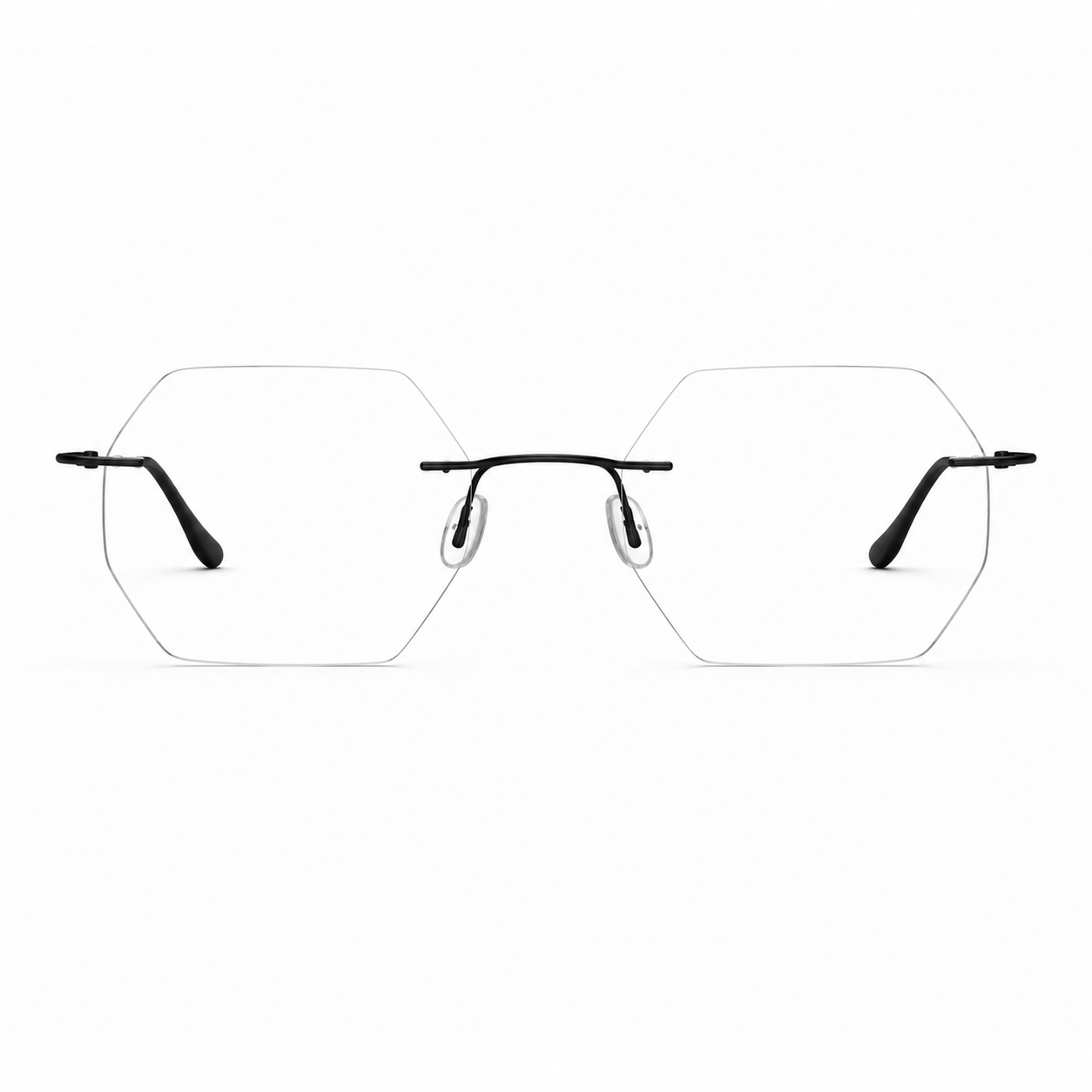 OS Fel High 3P Rimless Hexagon Eyeglass Frame