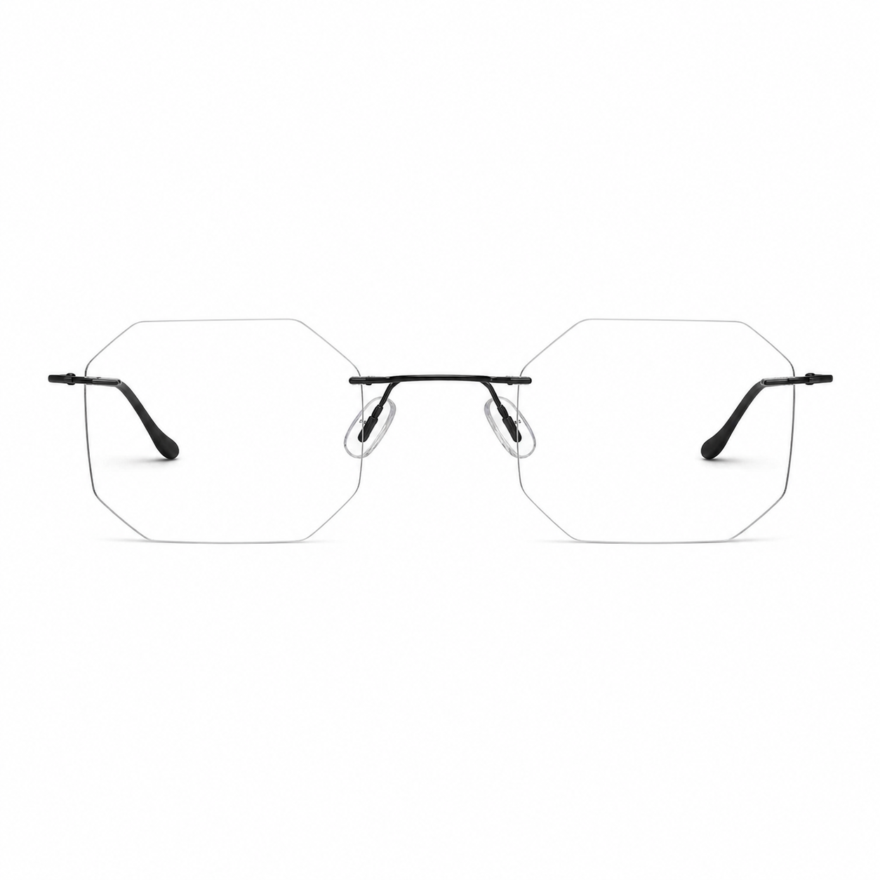 OS Fel High 3P Rimless Octagon Eyeglass Frame