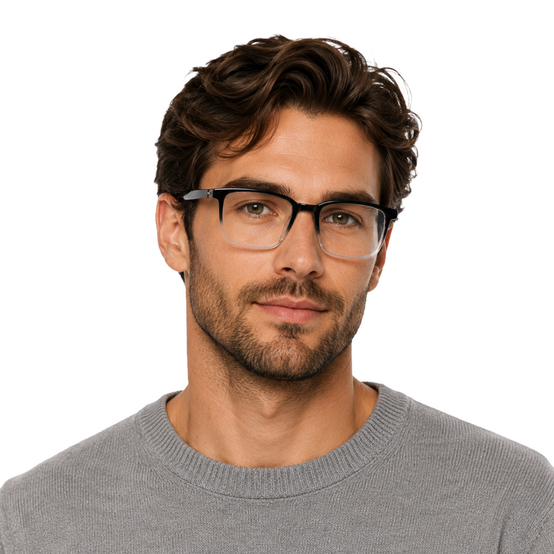 OS Gladiator 28005 – Wide Bridge Rectangular Prescription Eyeglasses-zoom-