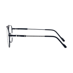 OS Gladiator 10003 lightweight double bridge aviator eyeglasses in black, side profile view