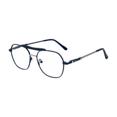 OS Gladiator 10003 lightweight double bridge aviator eyeglasses in blue, three-quarter angled view