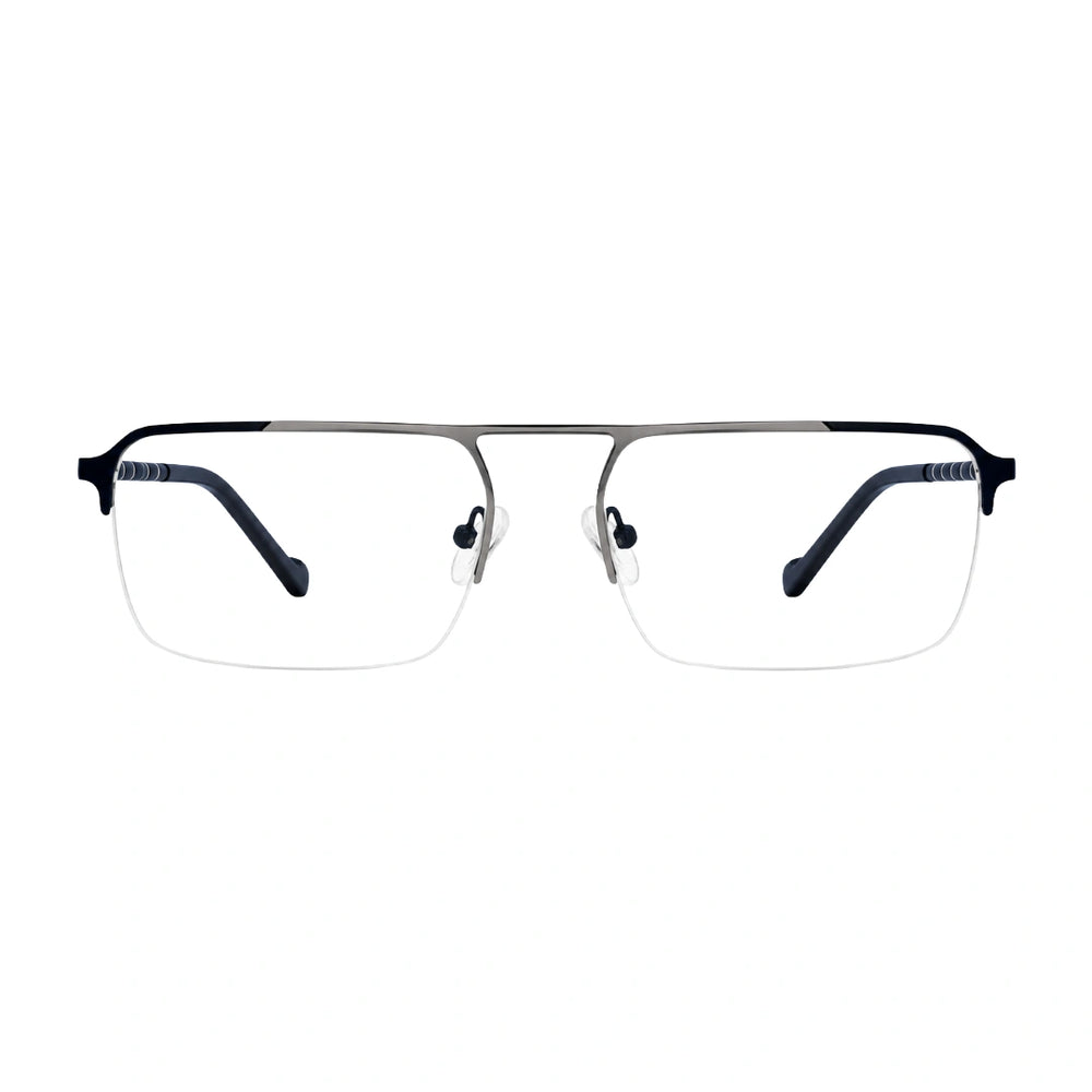 OS Gladiator 10012 | Half-Rim Rectangular Double Bridge Prescription Eyeglasses