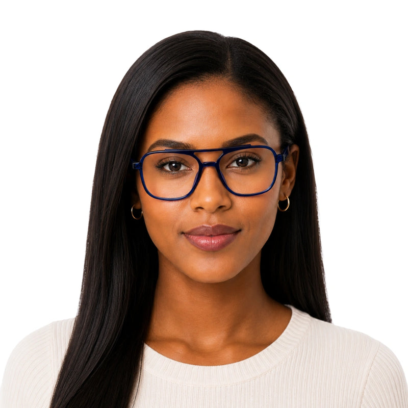 OS Gladiator 28002 | Double Bridge Square Aviator Prescription Eyeglasses-zoom-