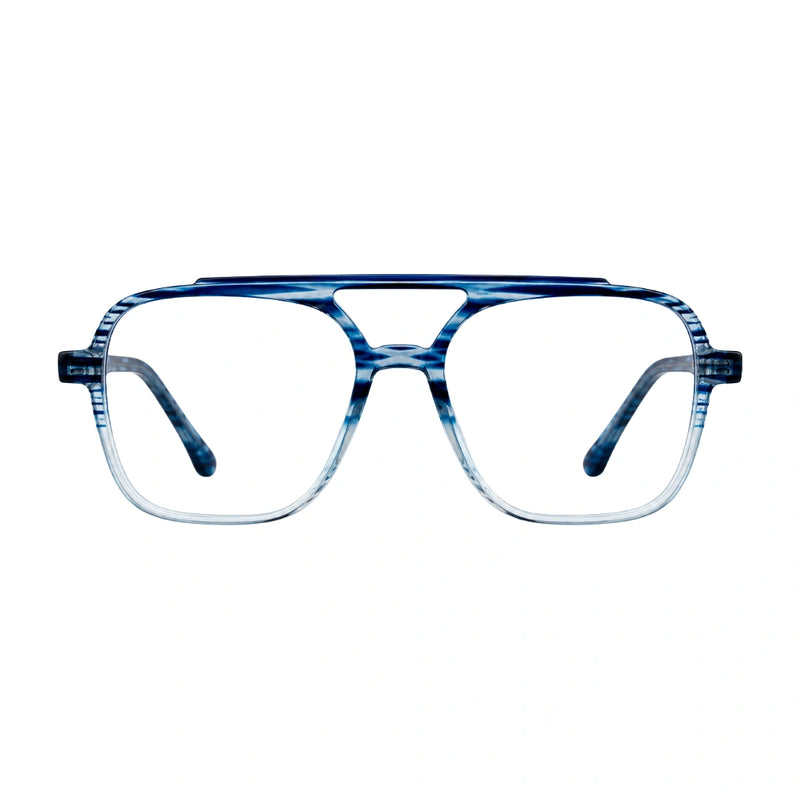 OS Gladiator 28002 | Double Bridge Square Aviator Prescription Eyeglasses-zoom-