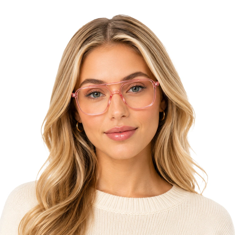 OS Gladiator 28002 | Double Bridge Square Aviator Prescription Eyeglasses-zoom-