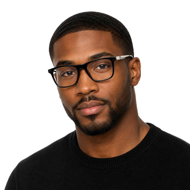 OS HUNTER 66911 – Rectangle Metal Temple Prescription Eyeglasses-zoom-