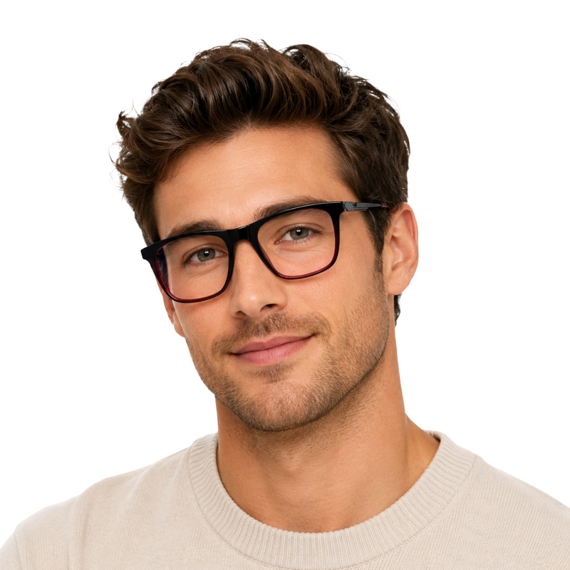 OS HUNTER 66911 – Rectangle Metal Temple Prescription Eyeglasses-zoom-