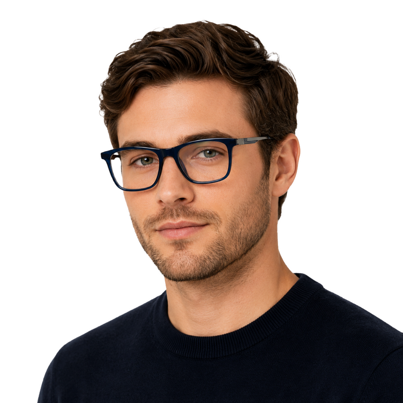 OS HUNTER 66911 – Rectangle Metal Temple Prescription Eyeglasses-zoom-