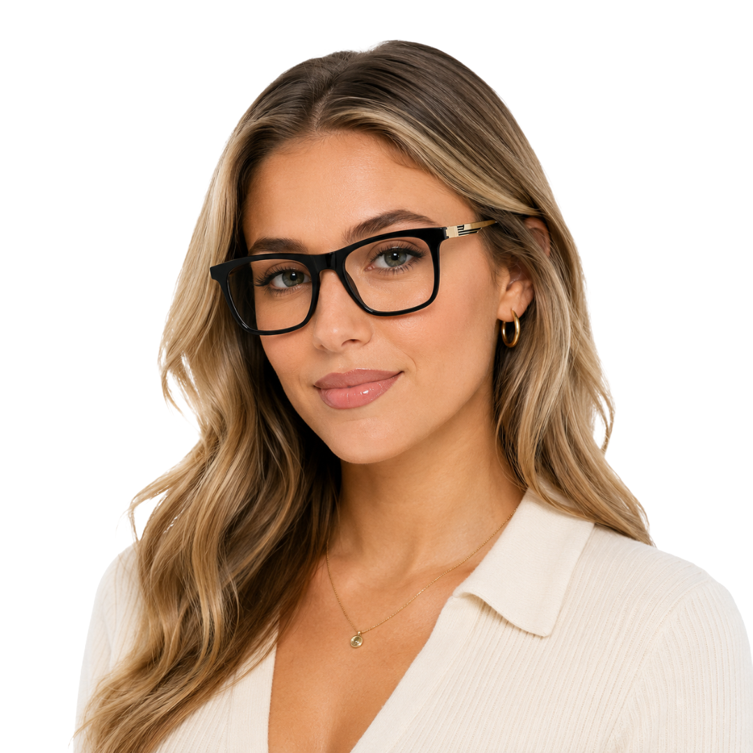 OS HUNTER 66911 – Rectangle Metal Temple Prescription Eyeglasses-54