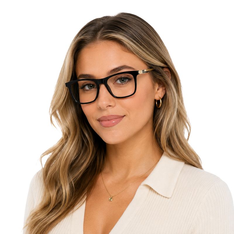 OS HUNTER 66911 – Rectangle Metal Temple Prescription Eyeglasses-zoom-