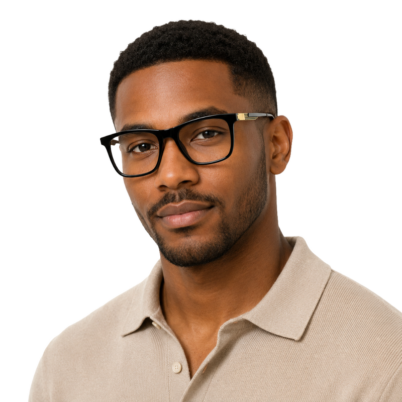 OS HUNTER 66911 – Rectangle Metal Temple Prescription Eyeglasses-zoom-