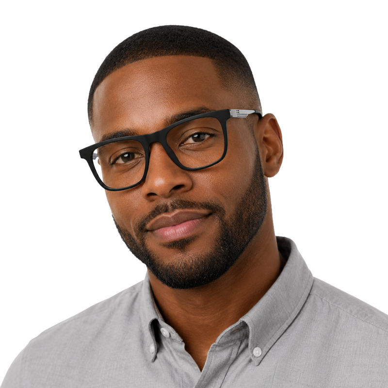 OS HUNTER 66911 – Rectangle Metal Temple Prescription Eyeglasses-zoom-