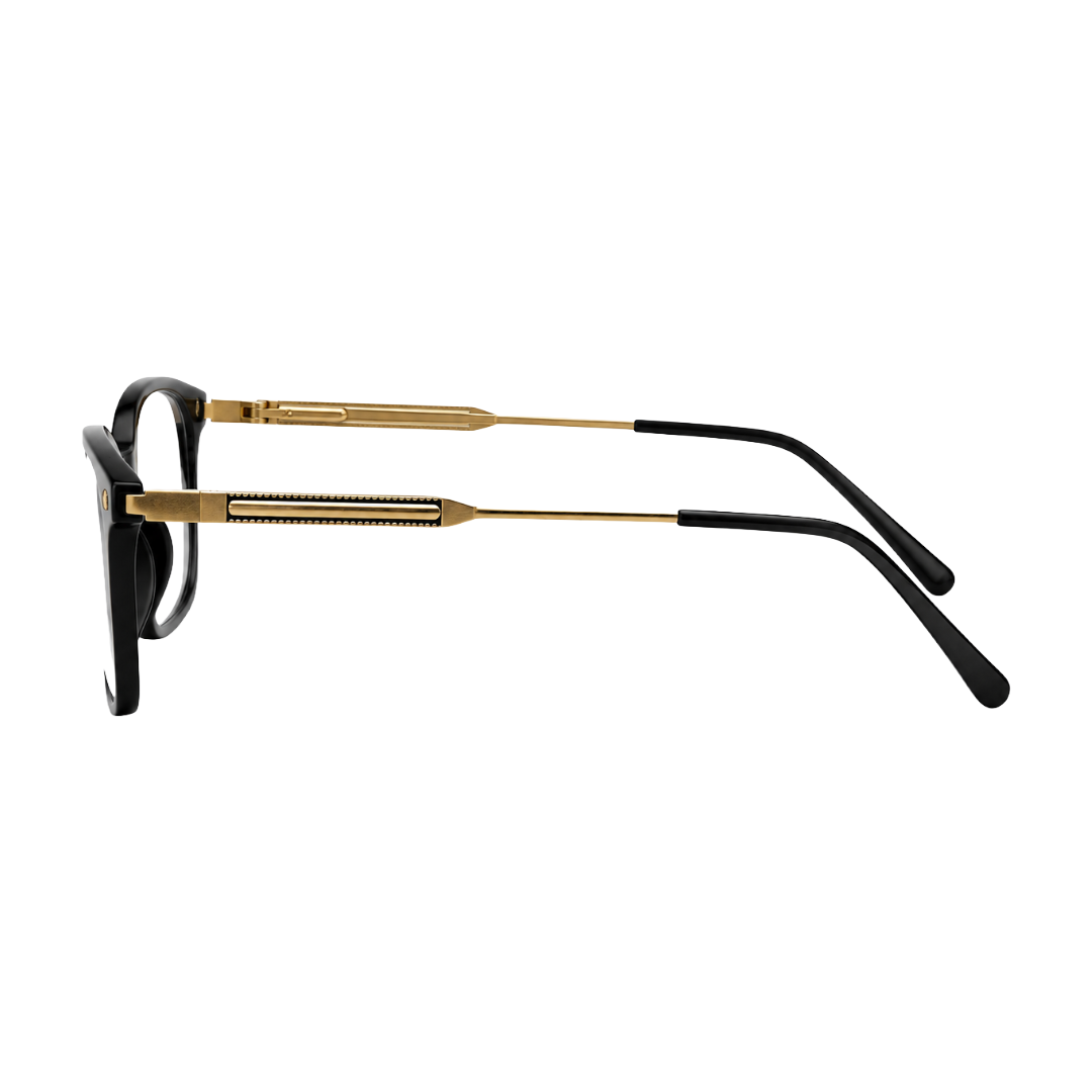 OS Hunter 66917 | Bold Square Acetate Eyeglasses with Metal Temples-zoom-4